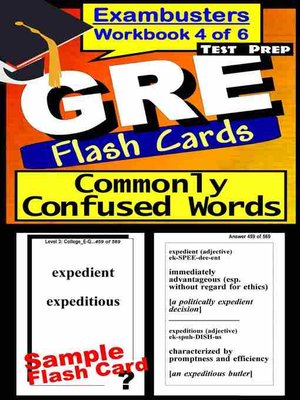 cover image of GRE Test Commonly Confused Words&#8212;Exambusters Flashcards&#8212;Workbook 4 of 6